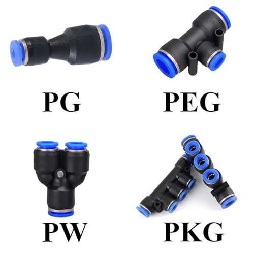 Manguera 4mm 6mm 8mm 10mm 12mm reductor de plástico accesorios neumáticos PEG 4