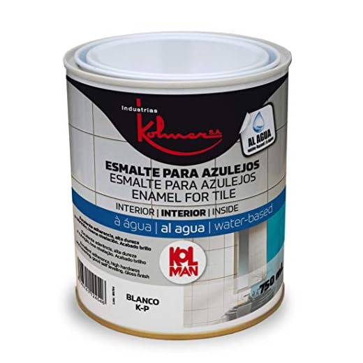 Esmalte para azulejos al agua kolman. Pintura de azulejos (750 ml, colores claros)