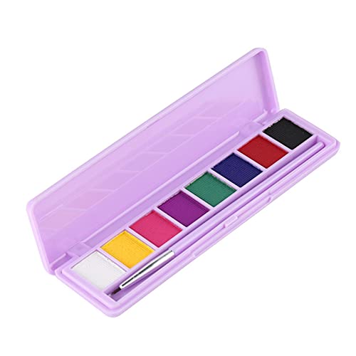 Face Body Paint, 8 Colors Professional Face Body Paint Palette Water-based Paint Palette Set Washable Body Painting Plate for Cosplay Makeup, Halloween, Theater Performances
