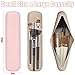 2 Pack Makeup Brush Holder Silicone Makeup Brush Travel Case, Soft and Sleek Makeup Tools Organizer for Travel,(Grey+Pink)