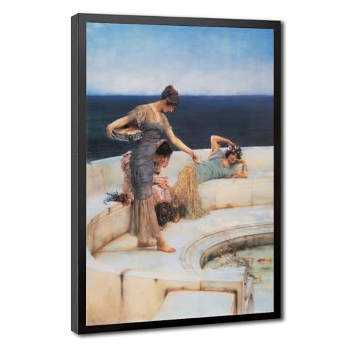 Toile Lawrence Alma Tadema - Cadre suspendre décoration murale bureau 20x30
