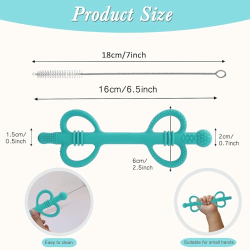 Solifegoble Baby Silicone Teething Stick, Dual‑Loop Two‑Hand Grip Molar Teether, Multi‑Textured Gum Massager, Freezer & Dishwasher Safe for 3‑12 Months Babies Solifegoble Baby Silicone Teething Stick, Dual‑Loop Two‑Hand Grip Molar Teether, Multi‑Textured Gum Massager, Freezer & Dishwasher Safe for 3‑12 Months Babies - Image 5