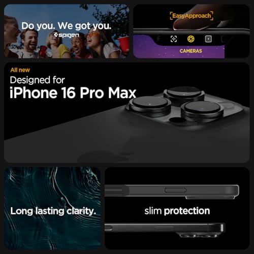 Image of Spigen for iPhone 16 Pro Max Case, Ultra Hybrid [No Magnet Ring][Anti-Yellowing] - Matte Black