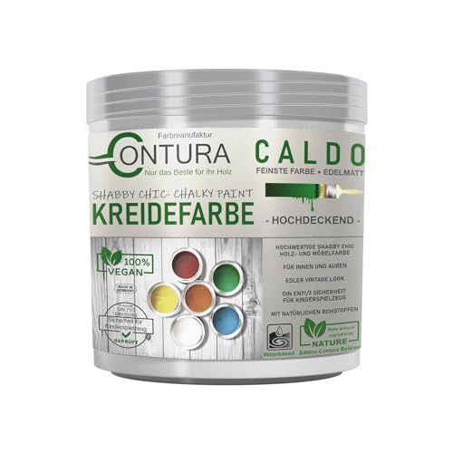 Contura BeGreen 250ml. Kreidefarbe Shabby Chic Möbellack Lack Möbel Farbe Holzlack Natur (18 Lichtgrau)