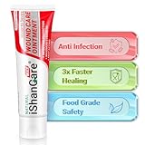 iShanCare Advanced Wound Healing Ointment Accelerates Recovery of Cuts, Scrapes, Bed Sores, and Abrasions Creates a Protective Barrier to Guard Against Infection Natural Skin Repair Formula 1.76 oz