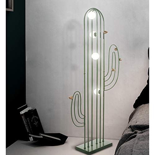 Lampadaire Lampadaire en métal de la lampe populaire plancher cactus dernier étage lampe dési lampe debout style nordique lampe debout salon (Lampshade Color : Green)