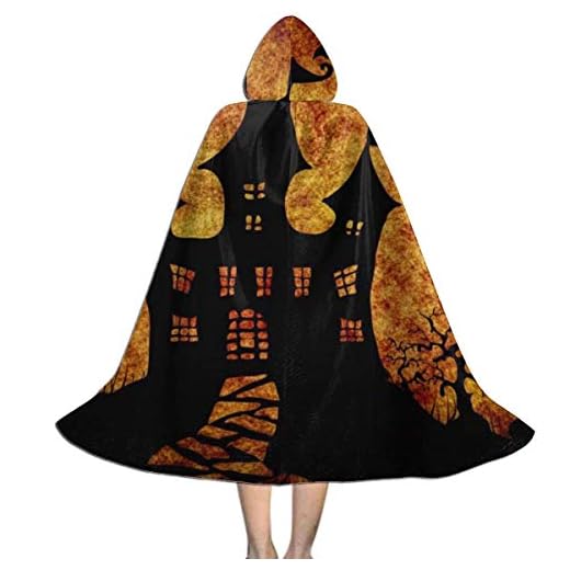 remmber me Castillos Murciélagos Vacaciones Capa con Capucha de Halloween para niños Capa Infantil con Capucha para Disfraces de Halloween Cosplay Navidad S