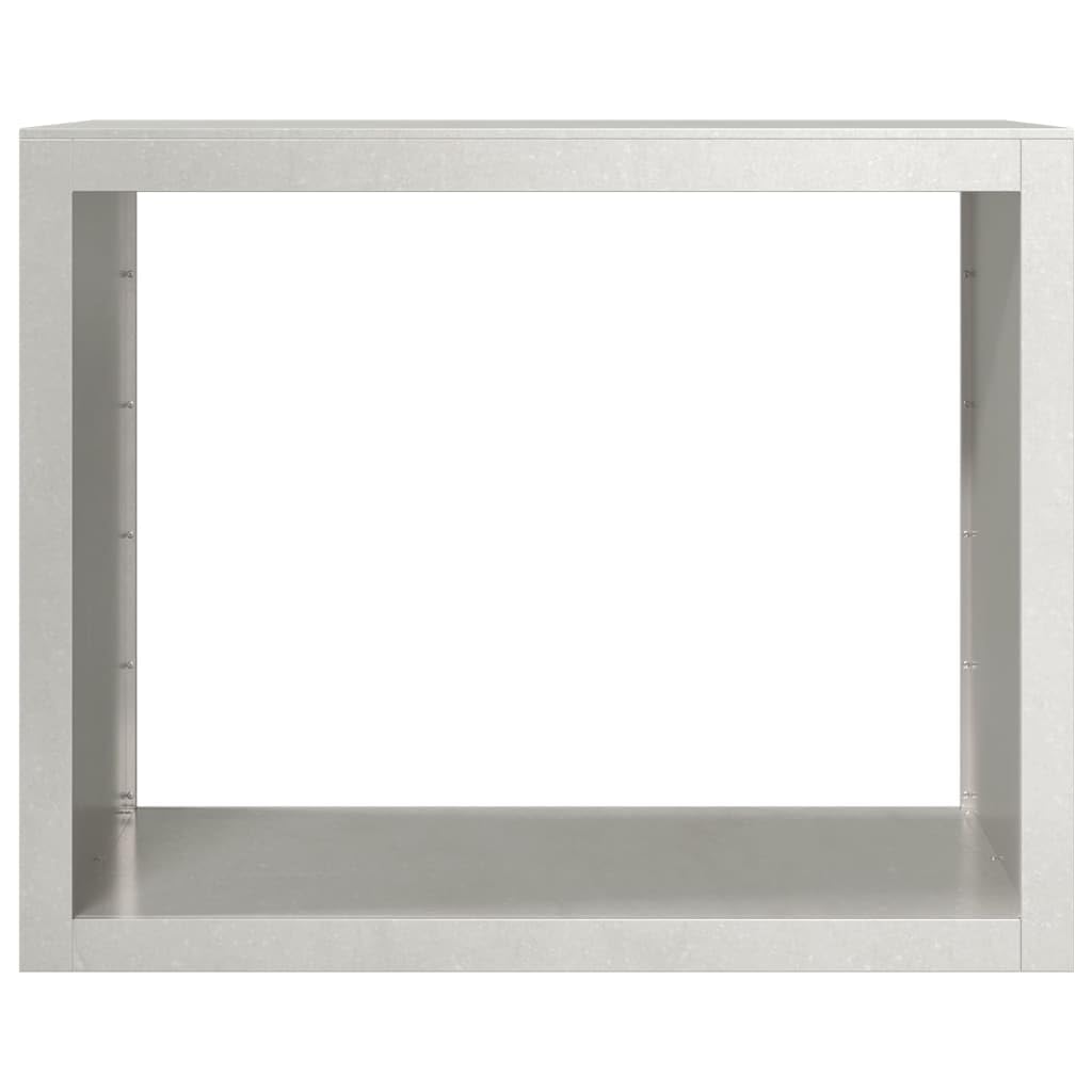 Homgoday Leñero de Acero Inoxidable 100x40x80 cm, Soporte para leña, Almacenamiento de Troncos, Estante para leñas, Soportes para leña