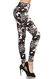 Leggings Depot Ultra Soft 3X5X Popular Best Printed Fashion Leggings Batch2 (3X-5X, Pink Butterflies)
