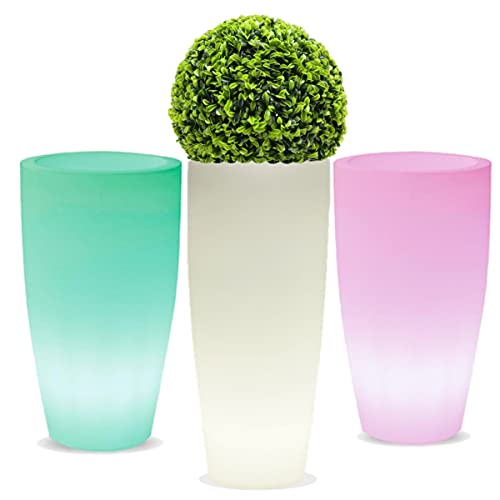 La Vida en Led Pot de fleurs lumineux LED RVB rechargeable