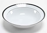 Nikko Ceramics Black Tie 9-Inch Round Vegetable Serving Dish