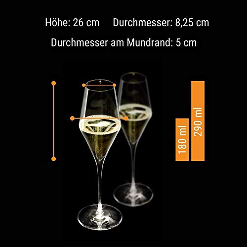 Flûtes à champagne Stölzle Lausitz en cristal élégant incassable