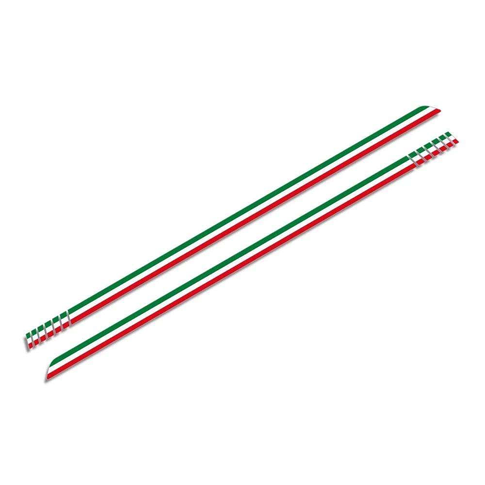 Car Vinyl Decals Italy Flag Racing Stripes Graphics Side Door Italian Style Sticker Accessories DIY Decals,for Fiat 500 Abarth 595 695 500C