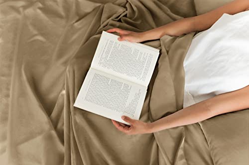 King Size Sheet Set - Breathable & Cooling Sheets - Hotel Luxury Bed Sheets - Extra Soft - Deep Pockets - Easy Fit - 4 Piece Set - Wrinkle Free - Comfy – Beige Tan Bed Sheets - Kings Sheets – 4 Pc #TOP4