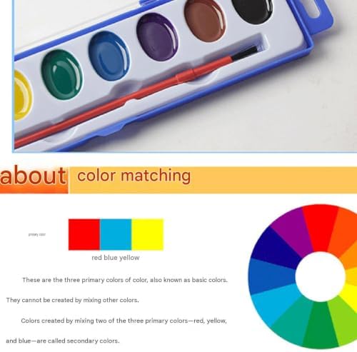 1 Pack Watercolor Paint Set Bulk,8 Colors Washable Water Color Paint | Back to School Art Supplies - 4