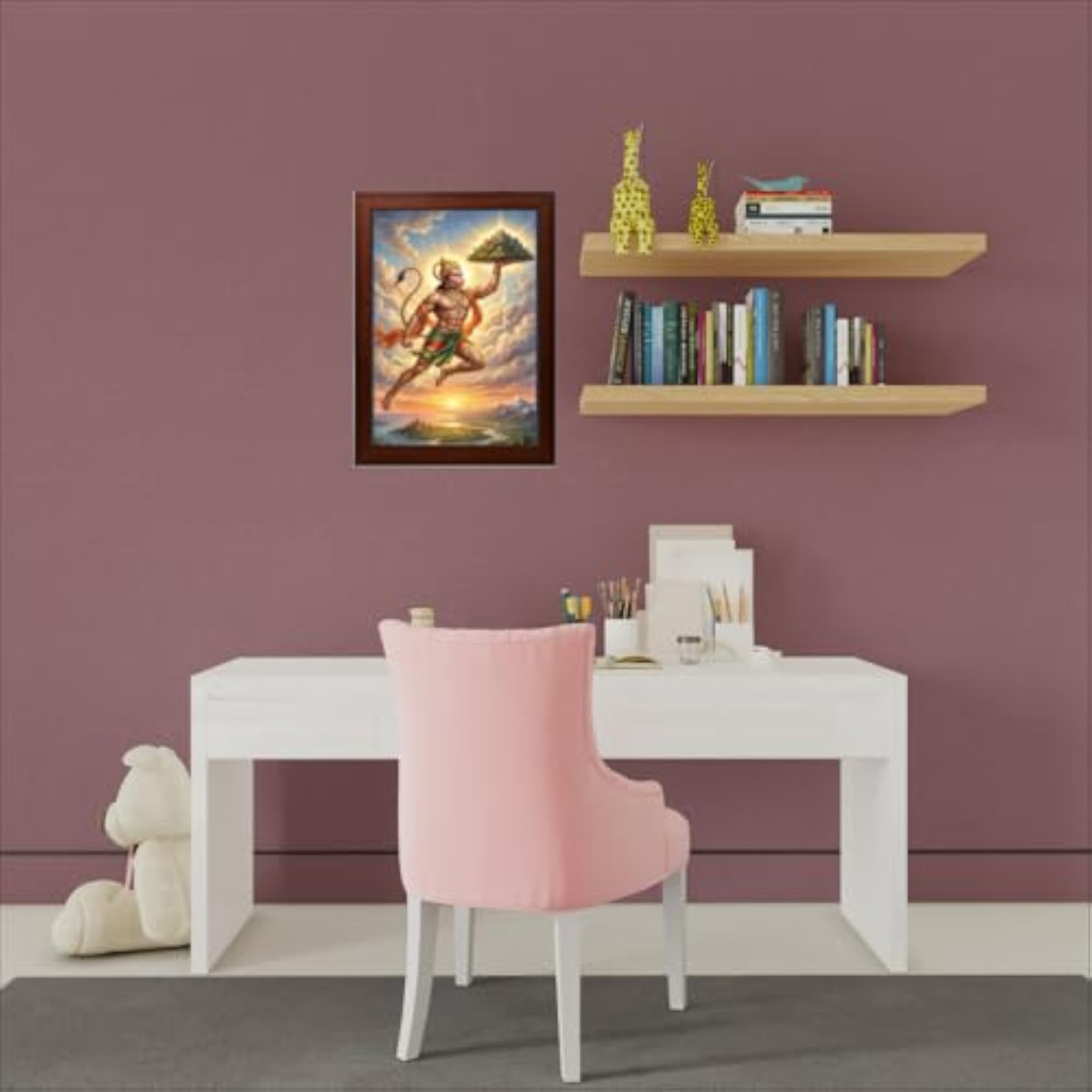 Hanuman Carrying the Sanjeevani Mountain Wall Art