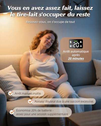 Tire lait electrique stimule la lactation sans douleur KISSBOBO - 5