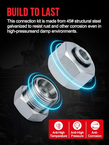 Image of 152 Pcs DIN Light &Hevy Duty Cap & Plug Assortment Hydraulic Adapter Fitting Kit Master Set, Galvanized Steel with Precision Threading Dash Sizes
