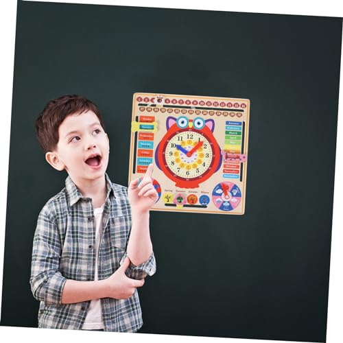 Horloge bois éducative apprentissage calendrier saison fille garçon