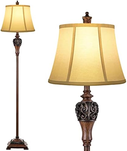 Sucolite Vintage Floor Lamp for Living Room, Traditional Tall Standing Lamp
