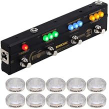 SONICAKE Multi Effects Preamp Chorus Delay Reverb Acoustic Guitar Pedal Sonic Wood with XLR Output & Footswitch Toppers 10mm 20pcs