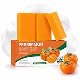 3pcs Kaki Seife Set, Persimmon Soap Naturseife für Gesicht & Körper, tiefenreinigende Duschseife...
