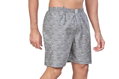 Image of Nermosa Pure Cotton Comfortable & Breathable Printed Regular Shorts /Boxer for Men, Pack of 3