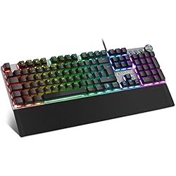 Teclado Kb 280 EMPIRE GAMING – Stardust Teclado Gaming Español – Teclas opto-mecánicas – Retroiluminación LED RGB – Gamer Software de programación - Reposa-muñecasextraíble (QWERTY, Español)