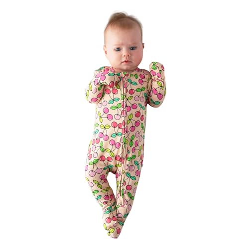 Image of Posh Peanut Convertible Baby Sleepers - Girls Footless Baby Pajamas with 2 Way Zipper for Easy Diaper Changes