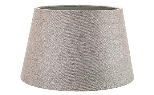 Classic 10 Inch Grey Linen Fabric Drum Table/Pendant Lamp Shade 60w Maximum by Happy Homewares