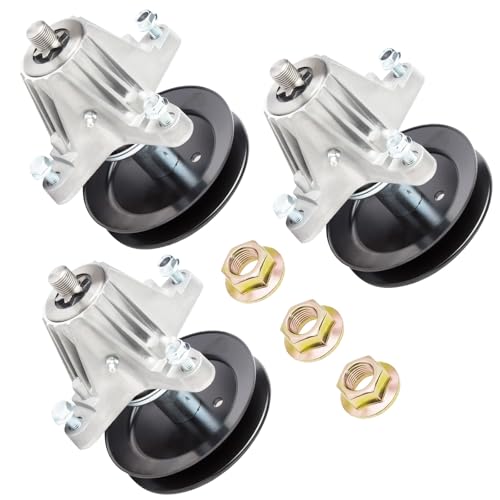 TENGMUJX 618-06980 918-06980 Spindle Assembly Fit for 50 Deck Cub Cadet ZT1-50 XT1-50 GT50 RZT-50 L50 S50 Troy-Bilt Super Mustang 50 Inch Deck Craftsman G8200 Z550 Zero Turn Mower Parts 3 Pack