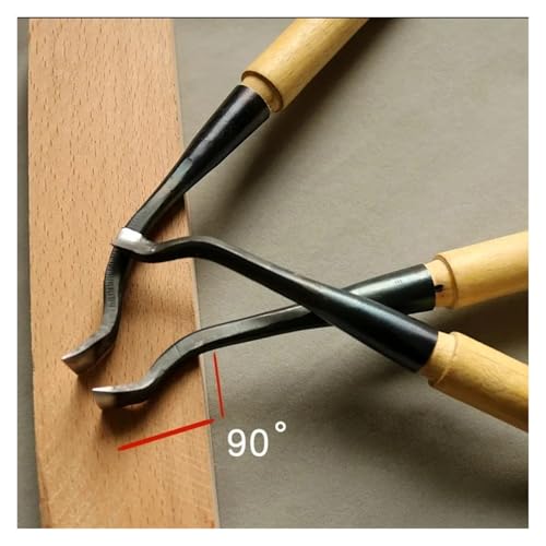 Couteau à découper forgé à la main pour creuser le bois facilement sans effort