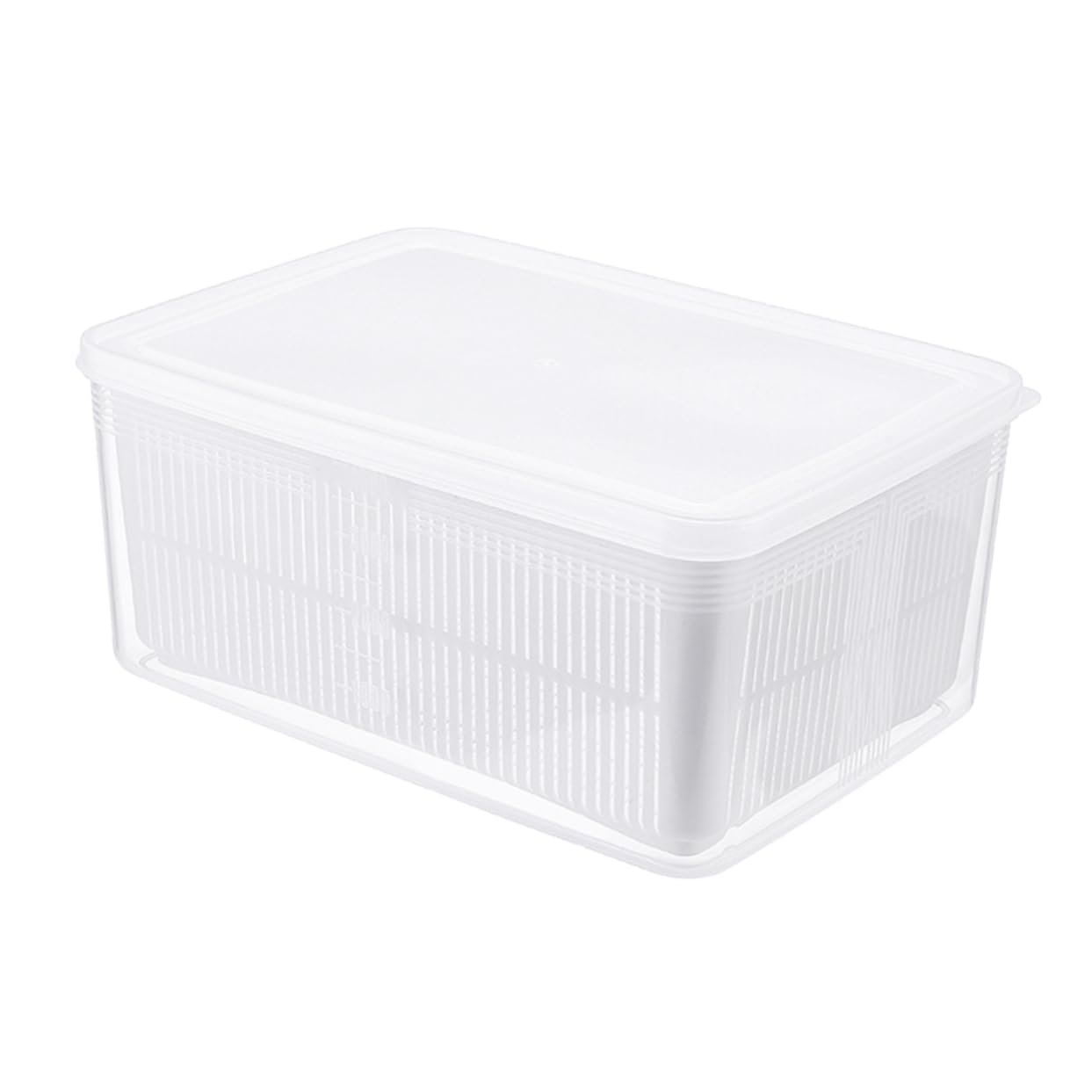 UTHCLO Refrigerator Crisper Vegetable Fresh Containers Food Vegetable Crisper Containers for Fridge Veggie Containers for Refrigerator Container with Lid White Storage Box Fruit