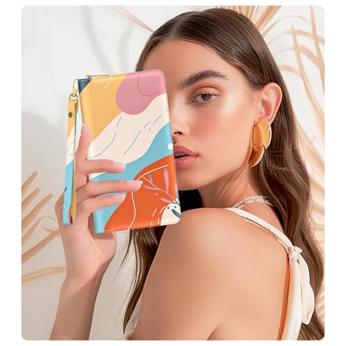 Image of Aiawoxc Womens Wallet, RFID Wristlet Wallets for Women, Ladies Clutch Purses, Large Travel Card Holder with Phone Holder | RFID