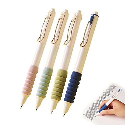 ZUICC 4 Stück Einziehbarer Füllfederhalter, Capless Füllfederhalter, Nachfüllbarer glatt schreibender Füllfederhalter, Drücken Sie den einziehbaren Stift mit glatten Schreibstiften mit feiner Spitze