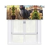 WHJSHOP Cortinas cortas con estampado de palomas de dibujos animados con...