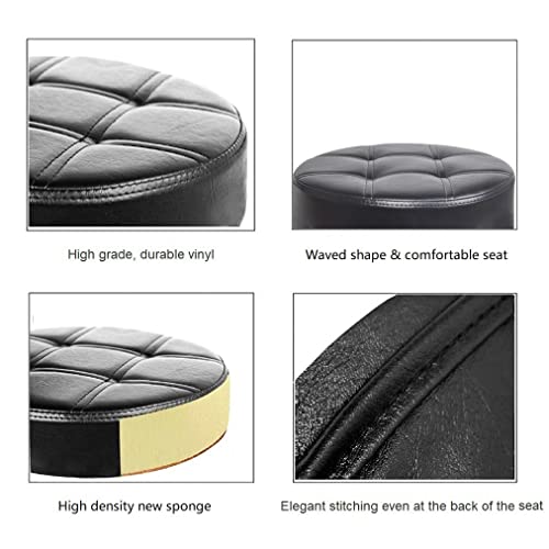 Karrie Swivel Stool Chair Adjustable Height,Heavy Duty Hydraulic Rolling Metal Stool For Kitchen,Salon,Bar,Office,Massage (Black) #TOP3