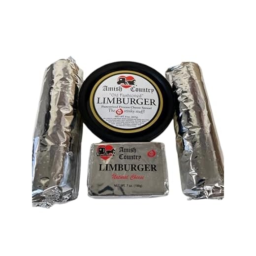 Limburger Cheese and Cracker Party Pack with (1) Amish Country Limburger Cheese Spread, (1) Amish Country Limburger Cheese Block, & (2) Cracker Sleeves, Perfect Appetizer and Snack Sampler