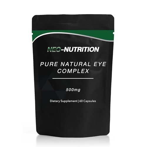 Pure Eye Complex 60 Capsules - Lutein, Zeaxanthin, VIT A, Bilberry, & VIT B – Super Mix – UK Manufactured