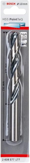 Bosch Accessories Professional PointTeQ HSS Twist Drill Bit (for metal, 13 x 101 x 151 mm, accessories for drill driver)