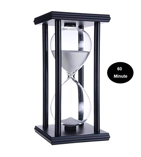 Reloj de madera decorativo con temporizador de arena de 60 minutos para niños