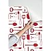 Peel & Stick Wallpaper 6ft x 2ft - Kitchen Utensil Print Chef Tools Red Modern Baking Cooking Custom Removable Wallpaper by Spoonflower