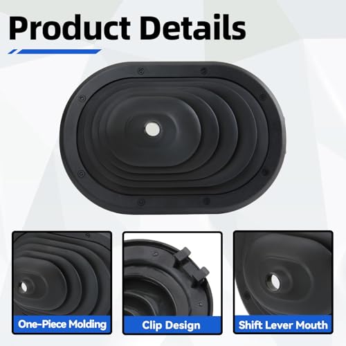 Manual Transmission Shift Boot Rubber Compatible with Jeep Wrangler 2007-2010 3.8L Replace Parts 52060069AC Black