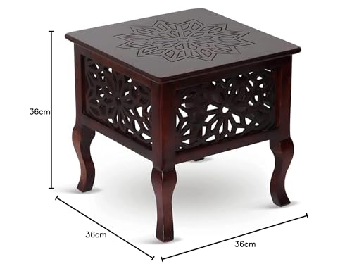 Image of Crown Art Shoppe Living Room,Bedroom Furniture Square Top Side End Accent Table