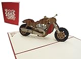 Besonderheit: mit separaten Einleger zum Schreiben. Beeindruckendes Geschenk mit Aha Effekt als Glückwunschkarten oder Gutschein für Motorrad Fans.