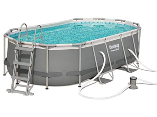 Bestway 56620-3 Set Piscina Fuori Terra Power Steel Ovale da 427x250x100 cm