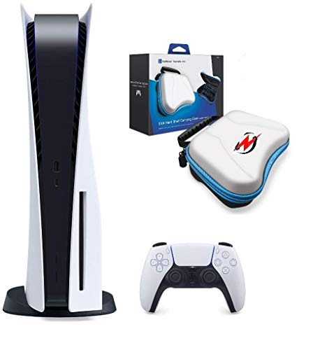 Powever 2021 Playstation Console PS5 Disk Version Including Controller and Powever Controller Case