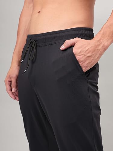 Image of TECHNOSPORT Men's Regular Fit Mid Rise Solid Plus Size Trackpants with Quick Dry, Anti Microbial, SPF50+ for Regular and Sports Use