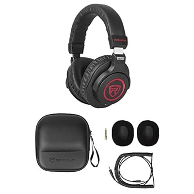 Rockville R-TRACK 2x2 Bundle: USB Recording Interface 24-Bit 192kHz with 2 Mic-Pres, RCM SR Studio Condenser Microphone, PRO-M50 SR Headphones with Case, R-BOOM 34 Adjustable Boom Arm Stand, 4-items