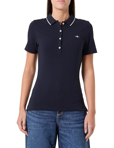 Polo femme GANT contrast pique pour un style casual chic